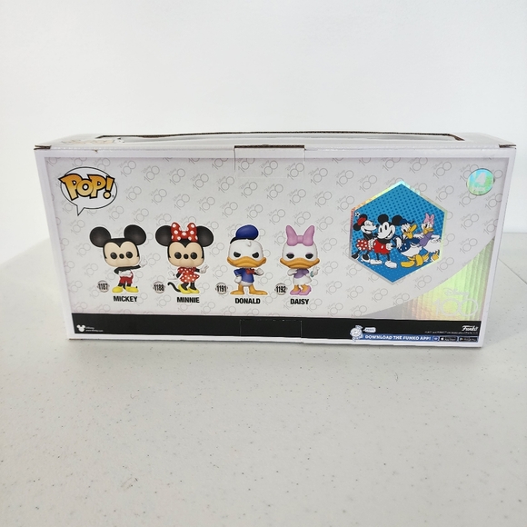 NEW‎ Funko Pop Disney 100 4 Pack Mickey Minnie Donald Daisy Walmart Exclusive - Picture 3 of 10